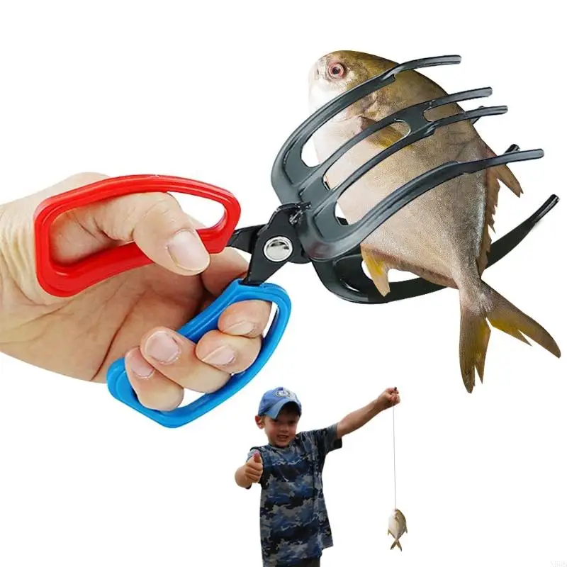 N58B Fishing Pliers Metal Fish Control Clamp Claw Tong Grip Tackle Tool Control Forceps for Catch Fish