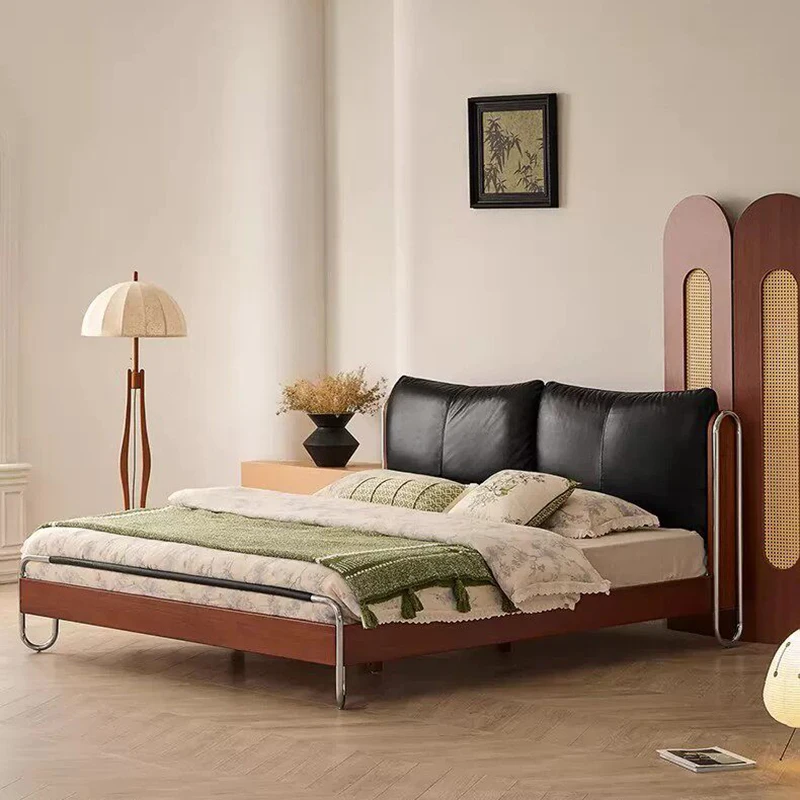 

Modern Luxury Massage Bed Simple Platform Floating Safe Sleeping Iron Queen Design Bed Bedroom Frame Muebles Trendy Furniture