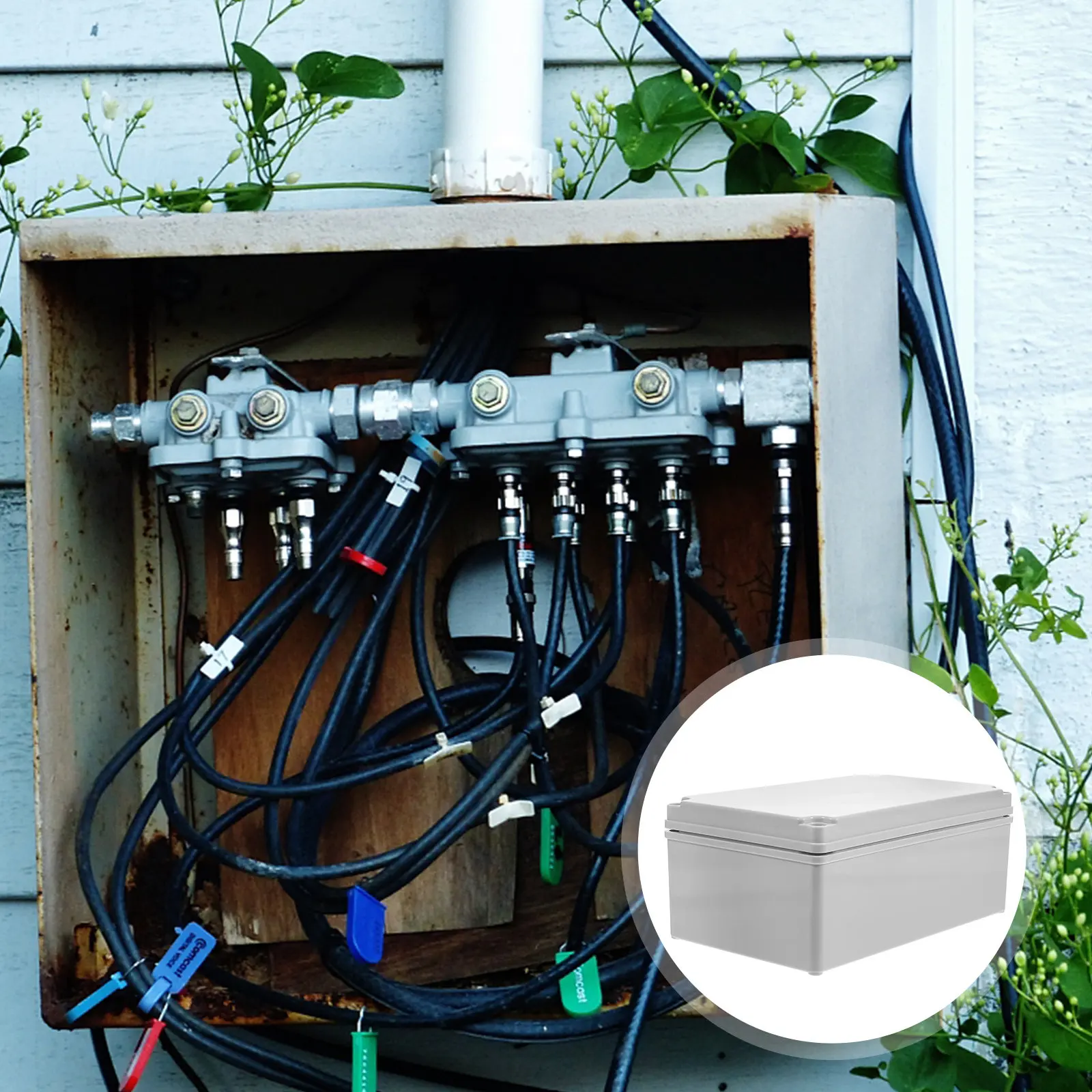 ABS Waterproof Junction Box IP68 Durable Plastic Electrical Enclosure for Indoor Outdoor White Waterproof Junction Box