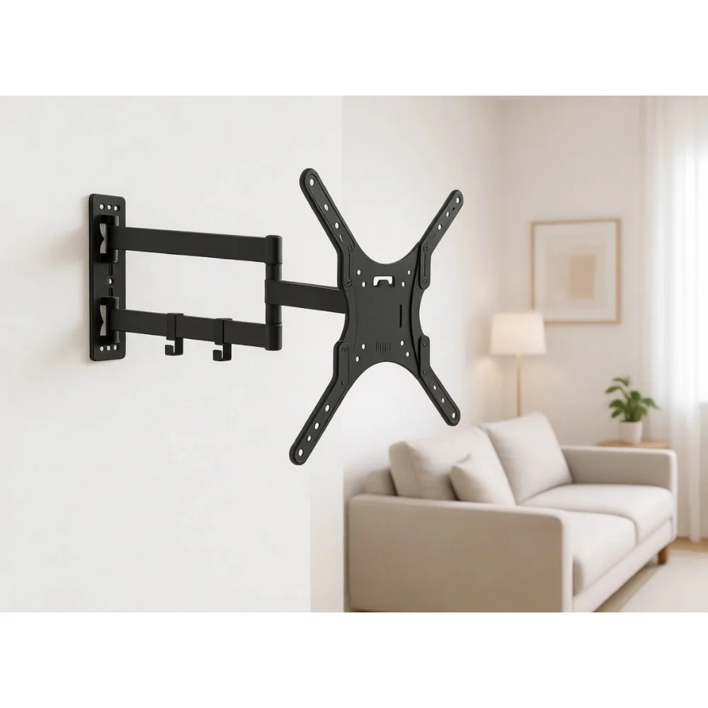 

Кронштейн для телевизора с длинной рукояткой и полным диапазоном движения, 28 дюймов, подходит для экранов от 23 до 55 дюймов, VESA 400x400 мм