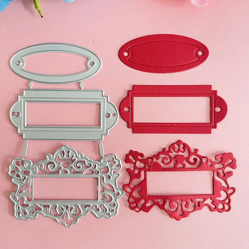 pieces banner tag frame  scrapbook die Metal Cutting Dies DIY Scrapbook Paper Cards Embossing Craft Die Cut handmade craft