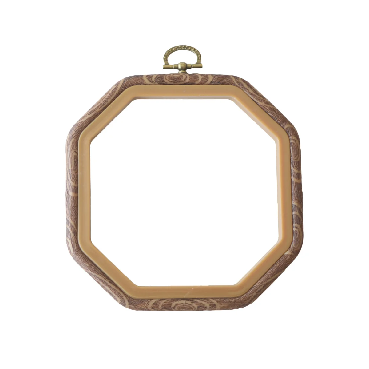 Ramka do haftu krzyżykowego, ośmiokątna, okrągła, z wysokiej jakości materiałów, mocno mocowana, antypoślizgowa, idealna dla początkujących, ramka do haftu krzyżykowego.