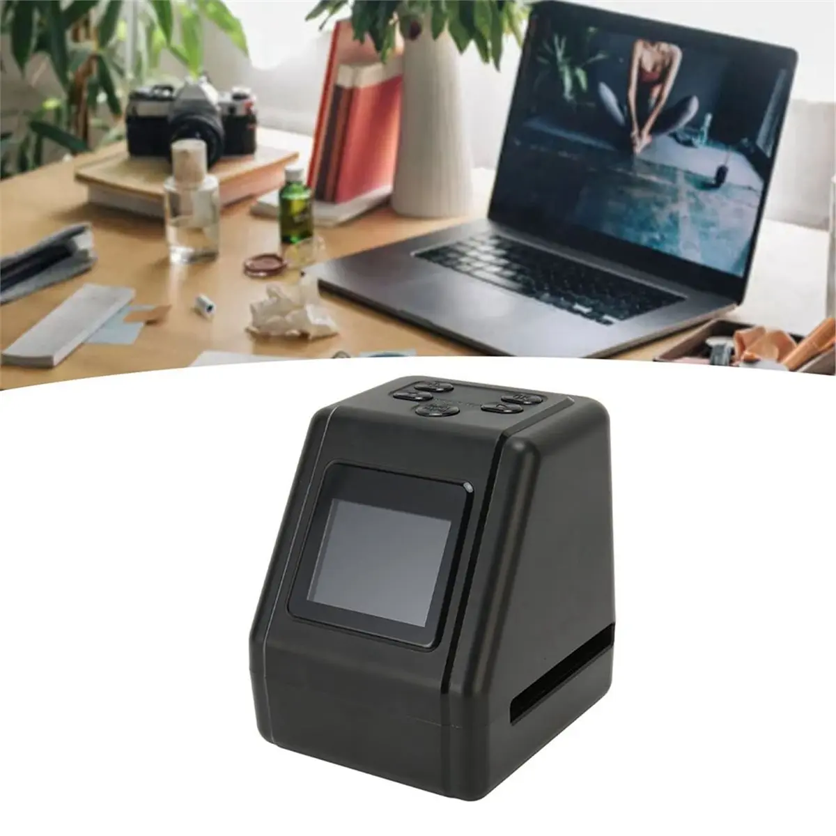 SWXF Film Slide Scanner Convert 135 126 110 Slides & Negatives to Color/B&W JPG Photos,22MP Resolution with 2.0in LCD Screen