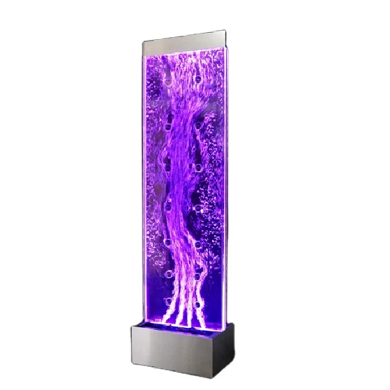 

Home Decoration Light Emitting Diode Bubble Wall Indoor Screen Water Function Acrylic Waterfall Fountain