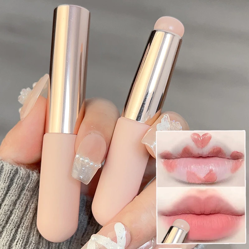 Soft Silicone Lip Brush with Dust Proof Cover Round Head Lipstick Applicator Makeup Brushes Tools Multi-use Concealer Eyes Brush