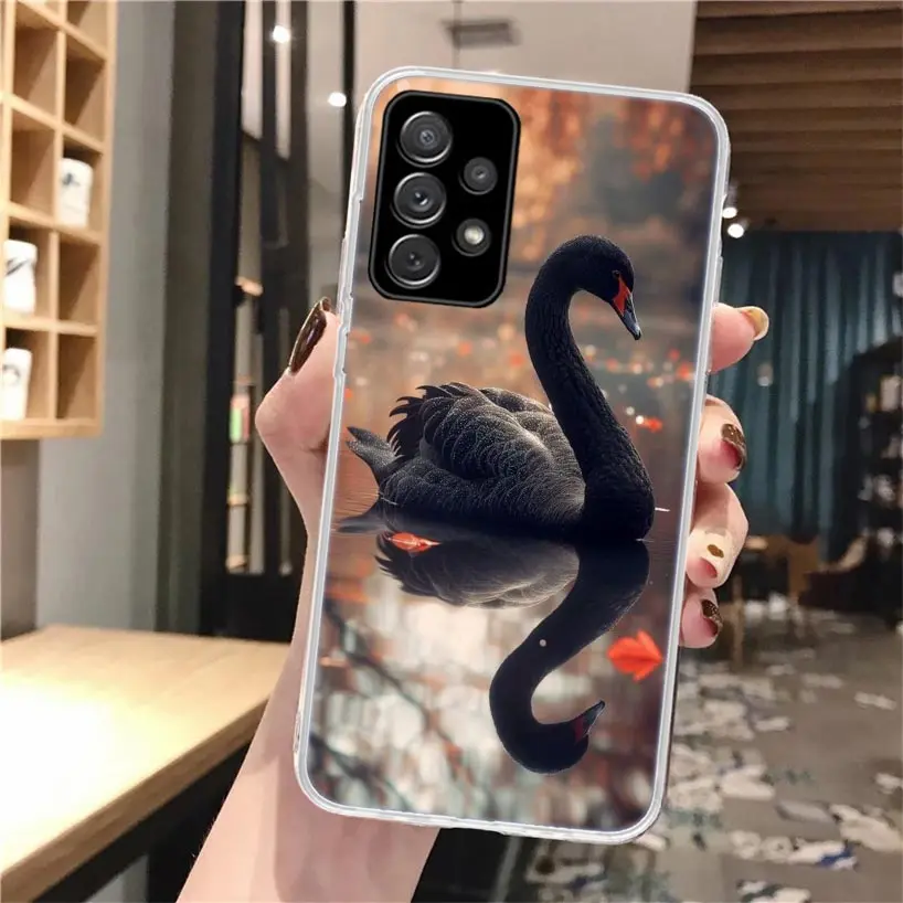 Black Swan Noble Soft Phone Case For Samsung Galaxy A14 A13 A12 A15 A54 A53 A52 A55 A34 A33 A32 A35 A24 A23 A22 A25 A04S A03S image 5