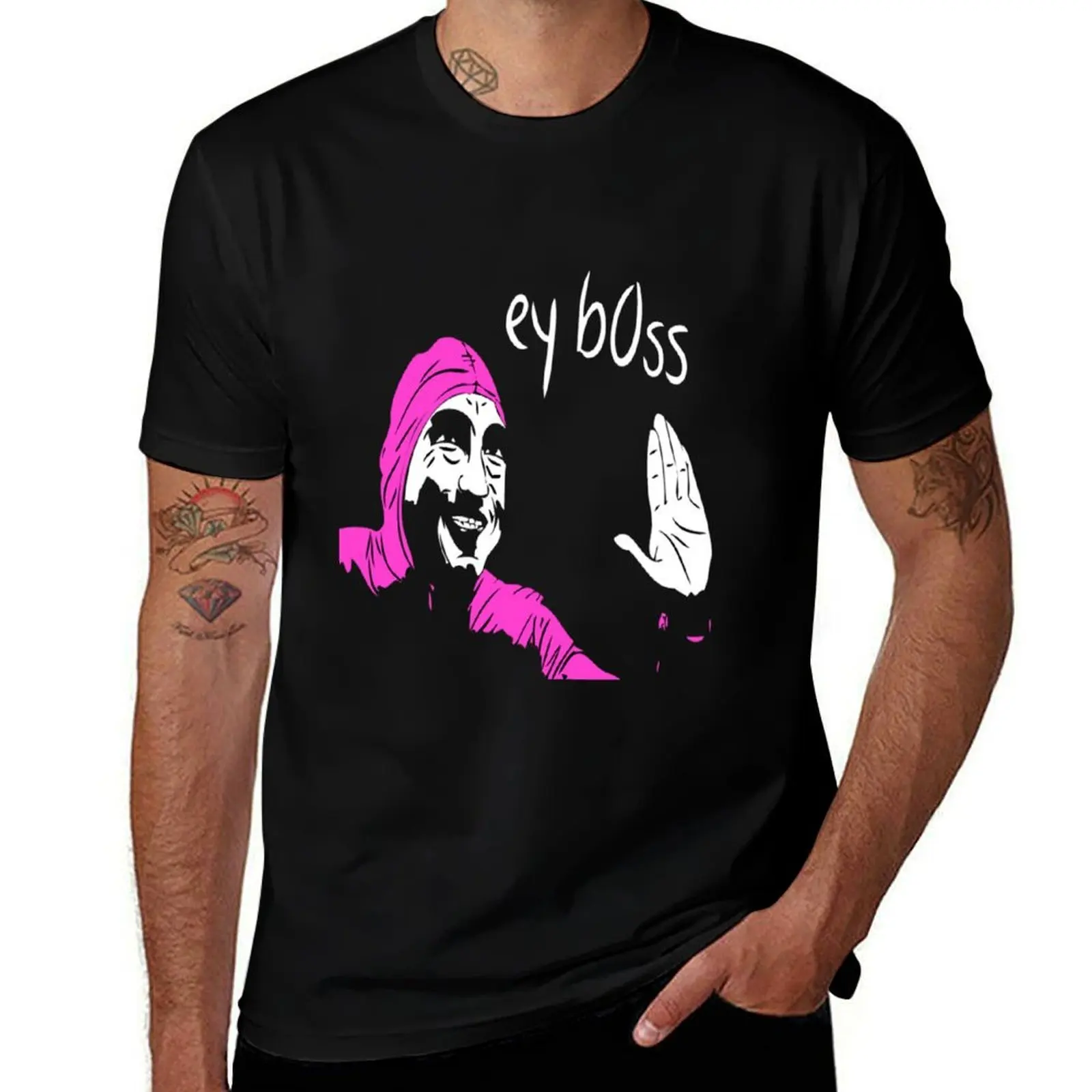 

Pink guy ey b0ss T-Shirt Basic Regular Fit Casual T-Shirt