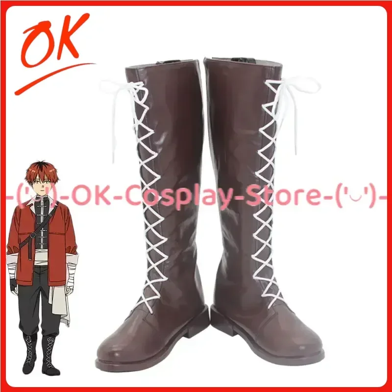 [Customized Size] Frieren Warrior Stark Cosplay Shoes Anime Roleplay Costume Prop Halloween Carnival Party Boots PU Leather