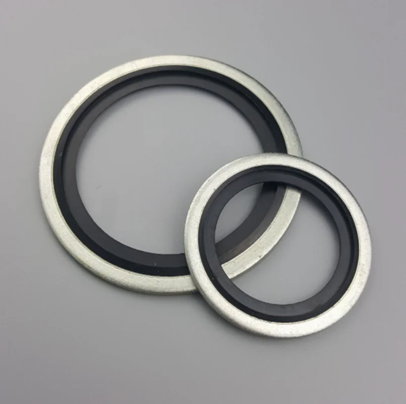 2PCS Seal Washer M5 M6 M8 M10 M12 M14 M16 M18- M60 Bonded NBR Steel Gasket Oil -resistant Oil Drain Bolt Plug Sealing O Ring Kit