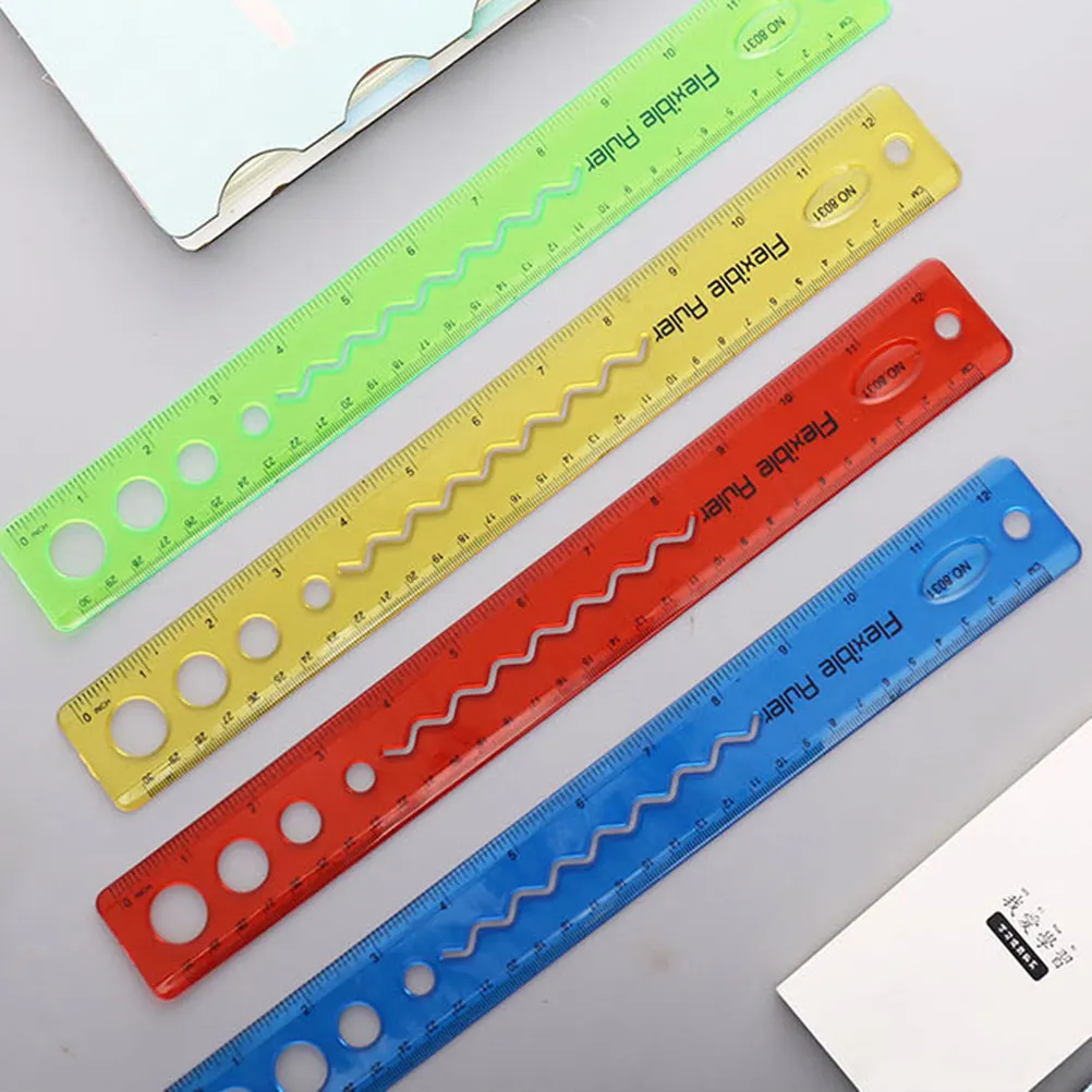 1Pcs Plastic Flexible Ruler 30Cm Accurate Clear Scale Creative Measuring Tool School Students Office Stationery Portable