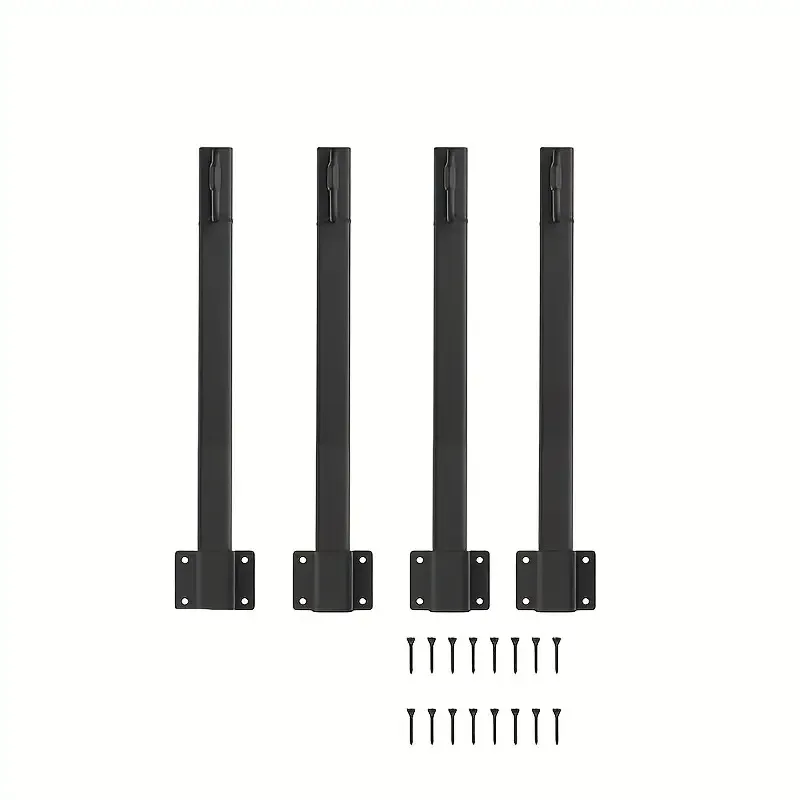 4Pcs Freestanding Outdoor String Light Support Poles Independent Lamp Stands For Backyard Garden