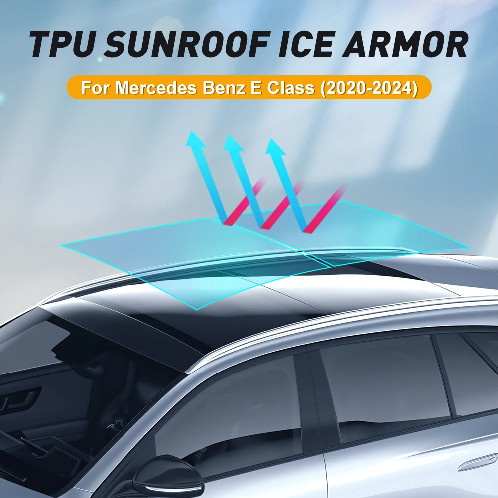 For Mercedes Benz E Class W214 2022 2023 2024 Car Window Sunroof Sticker Roof Film Ice Armor Sunshade Film Decal Modification