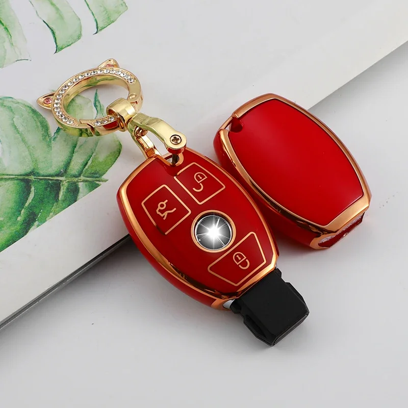 Car 2 Button Key Cover Case Fob Shell for Mercedes Benz A B R G Class GLK GLA Cla A180 A200 A260 A AMG W204 W251 W463 W176