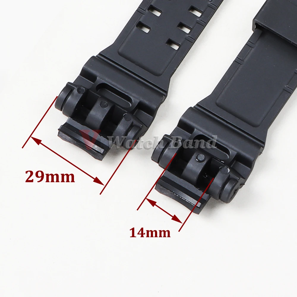 Black Men\'s Resin Watchband for CASIO for G-SHOCK GPW-1000 Waterproof Rubber Strap Silicone Bracelet GPW1000