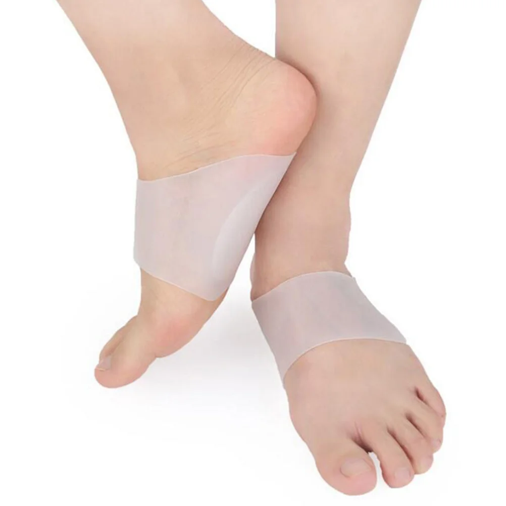 

2pcs 2 Pairs Arch Support Inserts Gel Cushions Reusable Washable Insoles Heel Pads Shoe Supports Foot Care Tools Silicone
