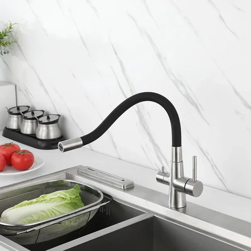 304-stainless-steel-kitchen-water-filter-faucet-dual-spout-pure-drinking-water-mixer-tap-hot-and-cold-mixed-water-kitchen-faucet