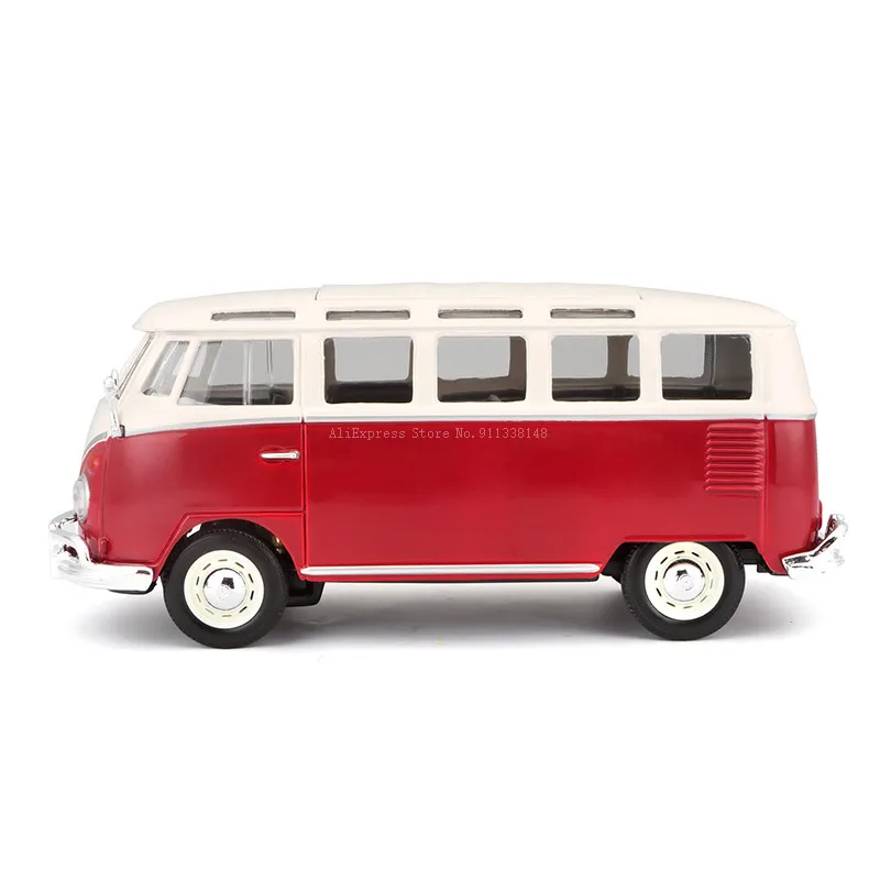 Maisto 1:25 Retro Volkswagen Van Samba alloy car model die-casting static precision model collection gift toy tide play