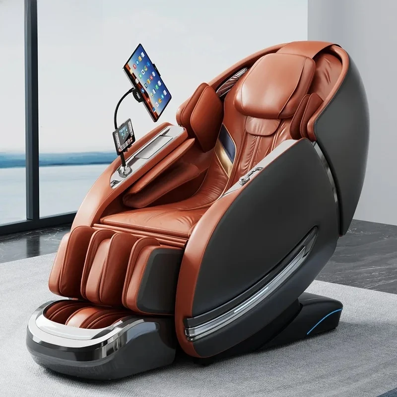 4D Massage Chair Full Body Zero Gravity SL-Track Stretch Shiatsu Massage Recliner Chairs With Foot Rollers Waist & Calf Heating