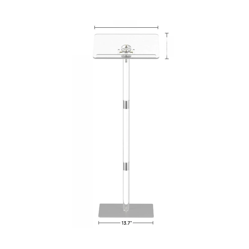 

Conference Presiding Desk Wedding Master of Ceremonies Platform Transparent Light Podium Plexiglass