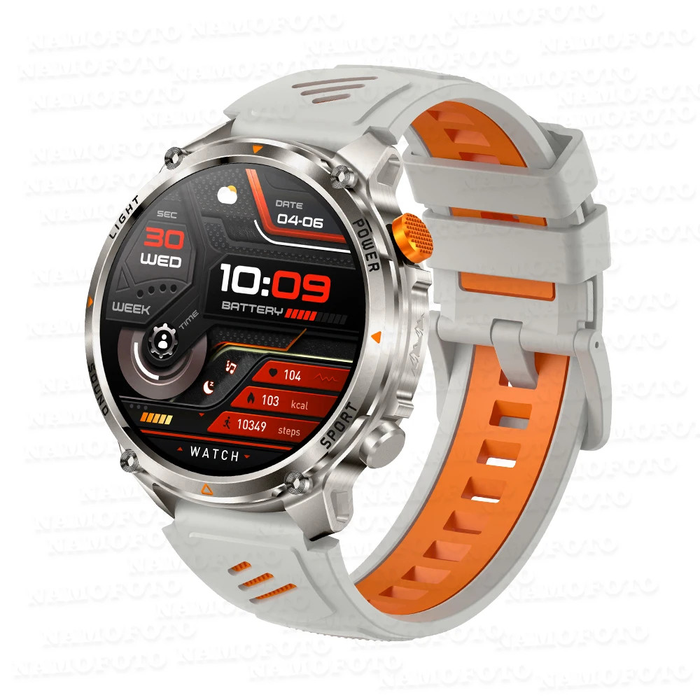 

Умные часы 1100 мАч для мужчин и женщин, спортивные наручные часы для активного отдыха, с LED-фонариком, компасом, Bluetooth-вызовами и отслеживанием здоровья