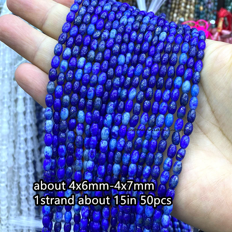 Oval 4x7mm Natural Stone Green Aventurine Loose Spacer Beads for Jewelry Making Diy Earrings Bracelet Charms Accessories 15''