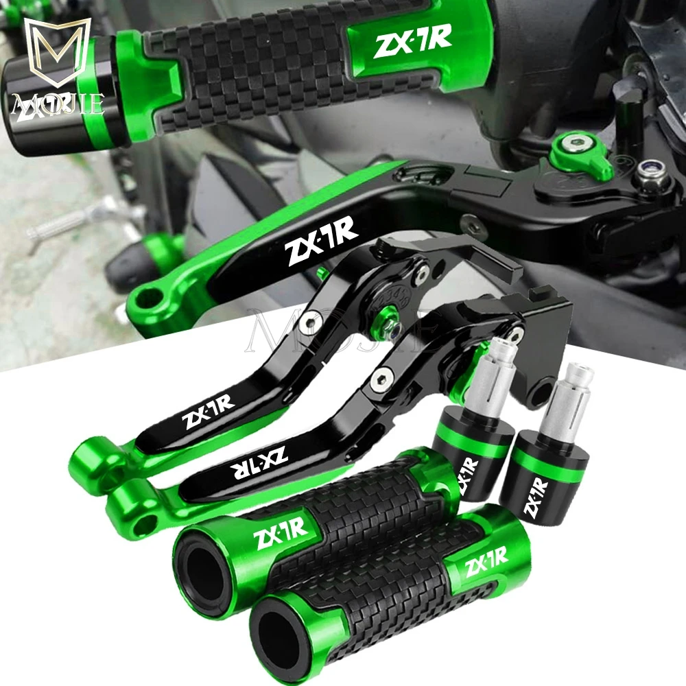 Motorcycle Adjustable Brake Clutch Lever Handlebar Ends Grip For Kawasaki ZX7R ZX7RR Ninja ZX-7R ZX-7RR 1989 1990 1991 1992-2003