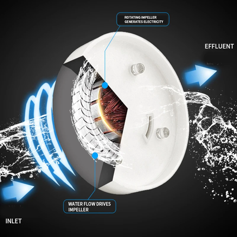 LED negative ion hydrotherapy shower head pressurized water-saving temperature-controlled colorful handheld shower head