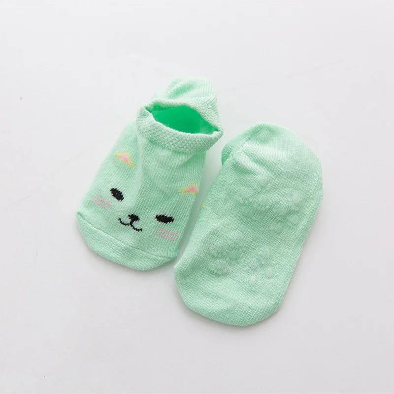 Conjunto de 3 pares/conjunto de meias antiderrapantes com design animal para crianças de 0 a 4 anos de idade