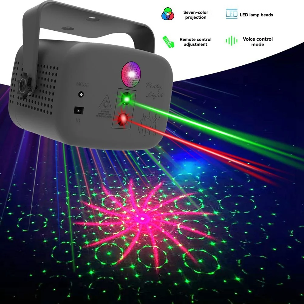 ABZZ-RGB Mini Disco Strobe Lights With Remote Control For Dance Bar For Rave Club DJ Gig Lighting