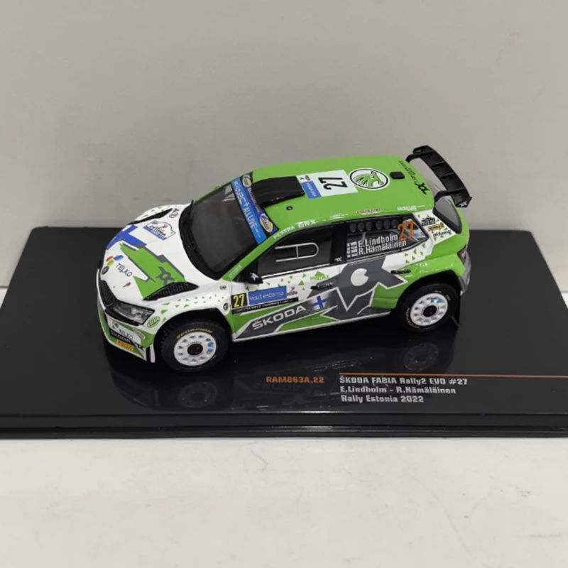 IXO 1/43 Scale FABIA EVO #27 2022 Alloy Simulation Car Model Static Collection Decorated Holiday Gifts Toys Souvenir Gift