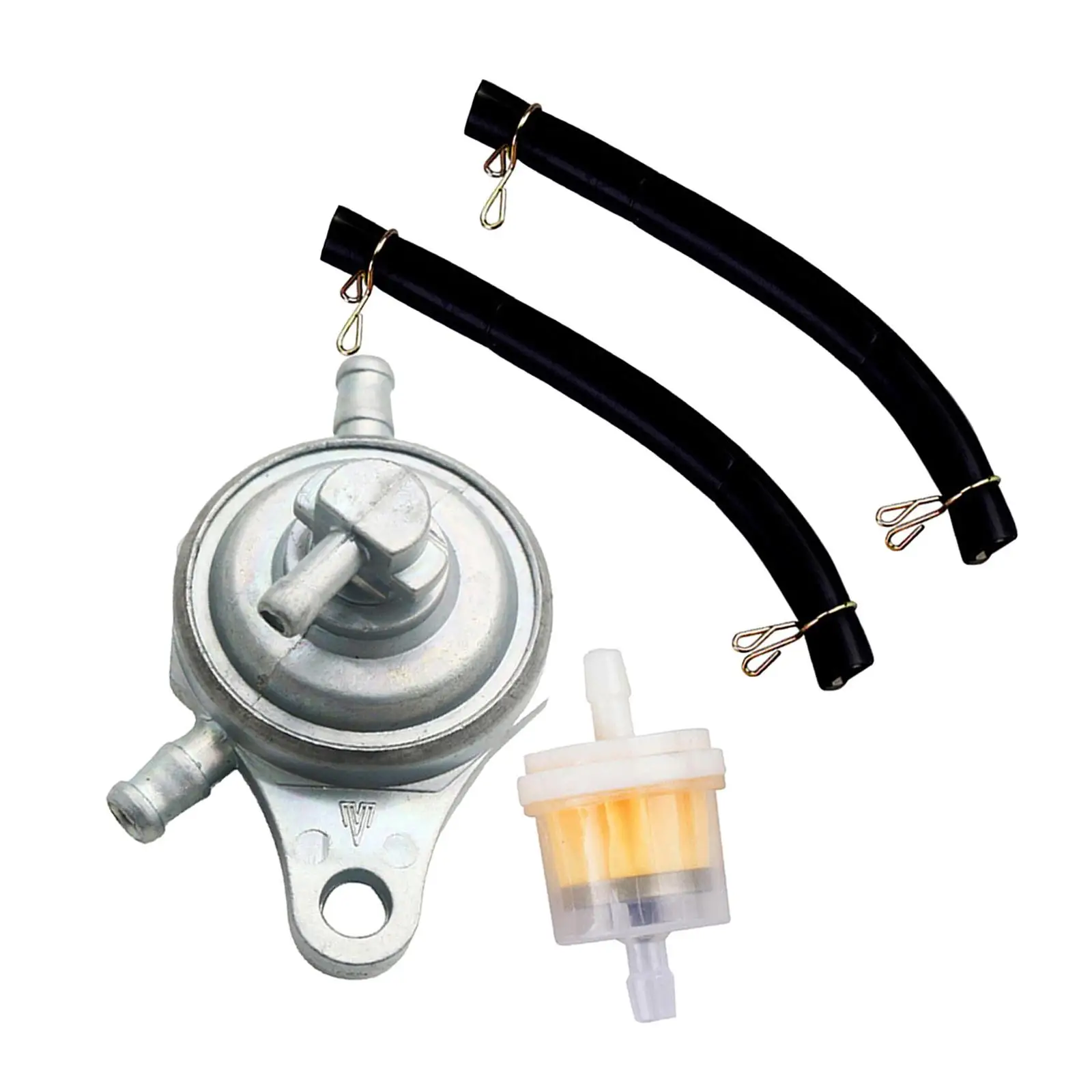 High Quality Universal Aluminum Inline Fuel Oil Switch with Filter for 50CC 125CC 150CC GY6 Scooter Tuning view 2