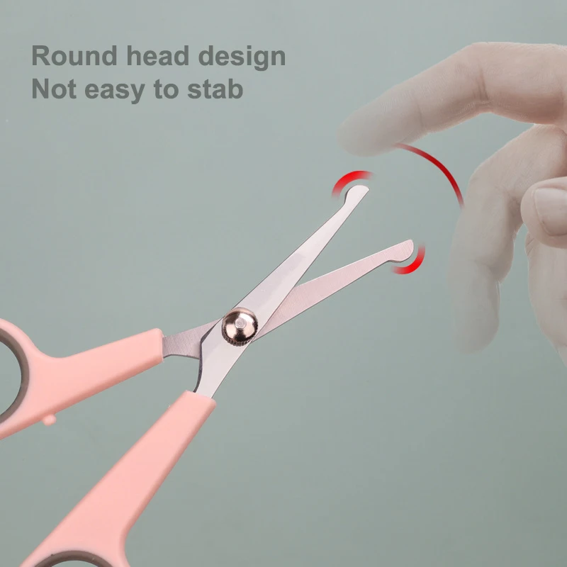 Stainless Steel Grooming Scissors Professional Dog Hair Scissors Round Tip Durable Safe Shearing Grooming Tool for Dog Cat