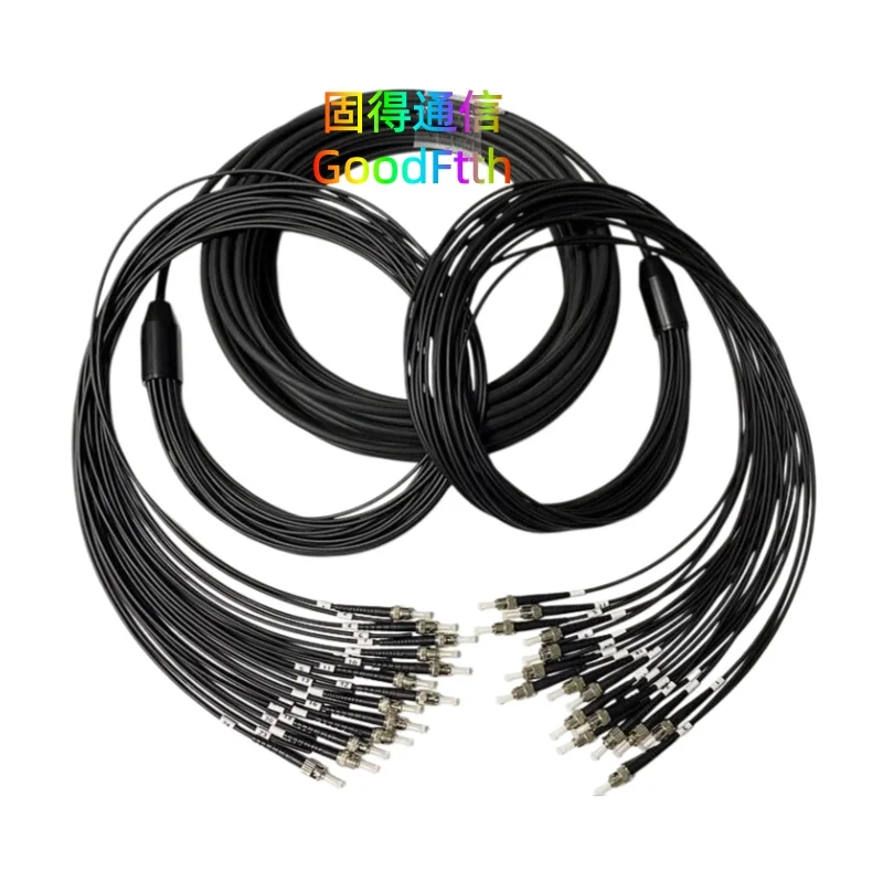 

24-жильный бронированный тактический оптоволоконный патч-корд ST-ST UPC SM, 24-жильный кабель TPU GoodFtth