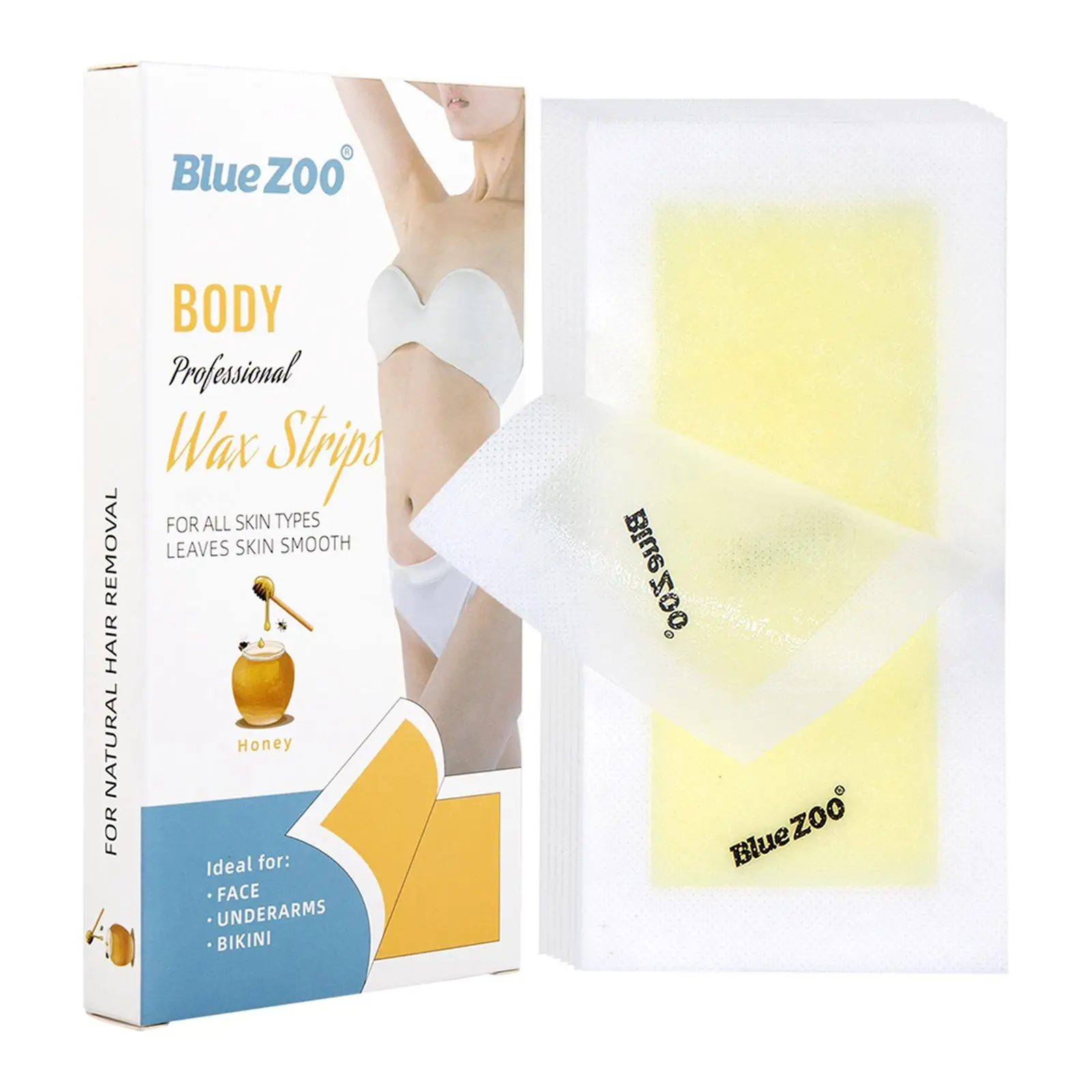 Hair Removal Wax Strips Strong Wax Accessory Waxing Facial and Body Kit for Arms Legs Bikini at Home