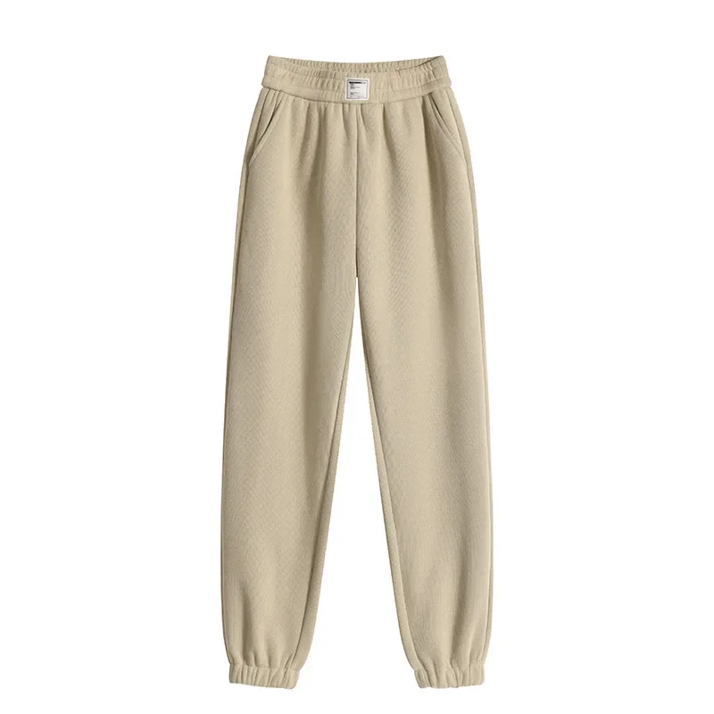 Zimowe, ocieplane, grube spodnie dresowe z polaru, sportowe spodnie, grube, ciepłe spodnie z sztruksu, codzienne spodnie damskie.