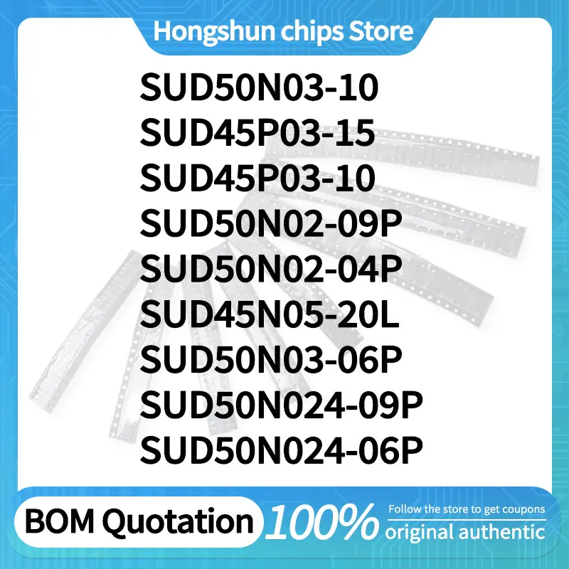

5Pcs SUD45P03 SUD45P03-15 SUD45N05-20L SUD50N02-04P SUD50N02-09P SUD50N024-06P SUD50N024-09P SUD50N03-06P SUD50N03-10 Standard