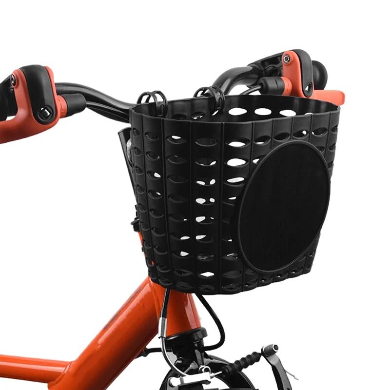 Waterproof Front Handlebars Rear Bike Basket Plastic Bicycles Basket with Fastens Strap for Boy and Girl Bike Plastic Basket