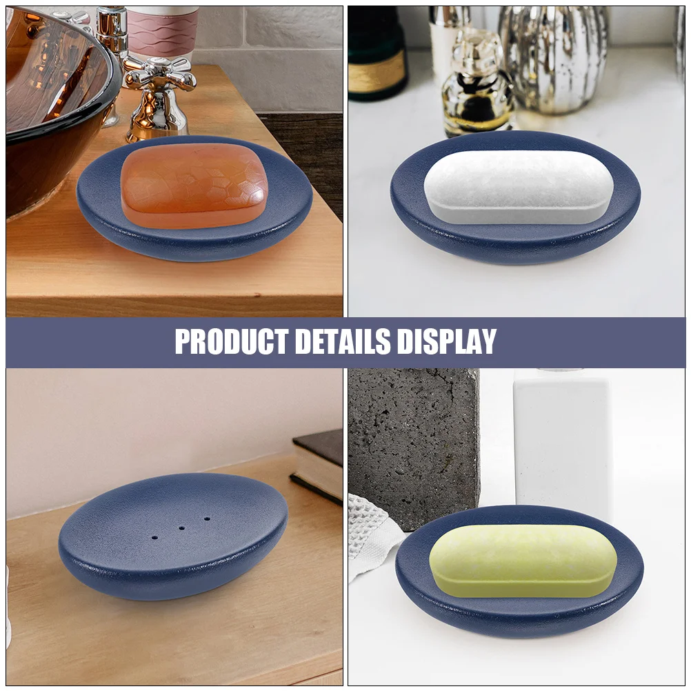 

2Pcs Ceramic Soap Tray Soap Holder Bathroom Rack Accessory Bathroom Accessory Storage Holder