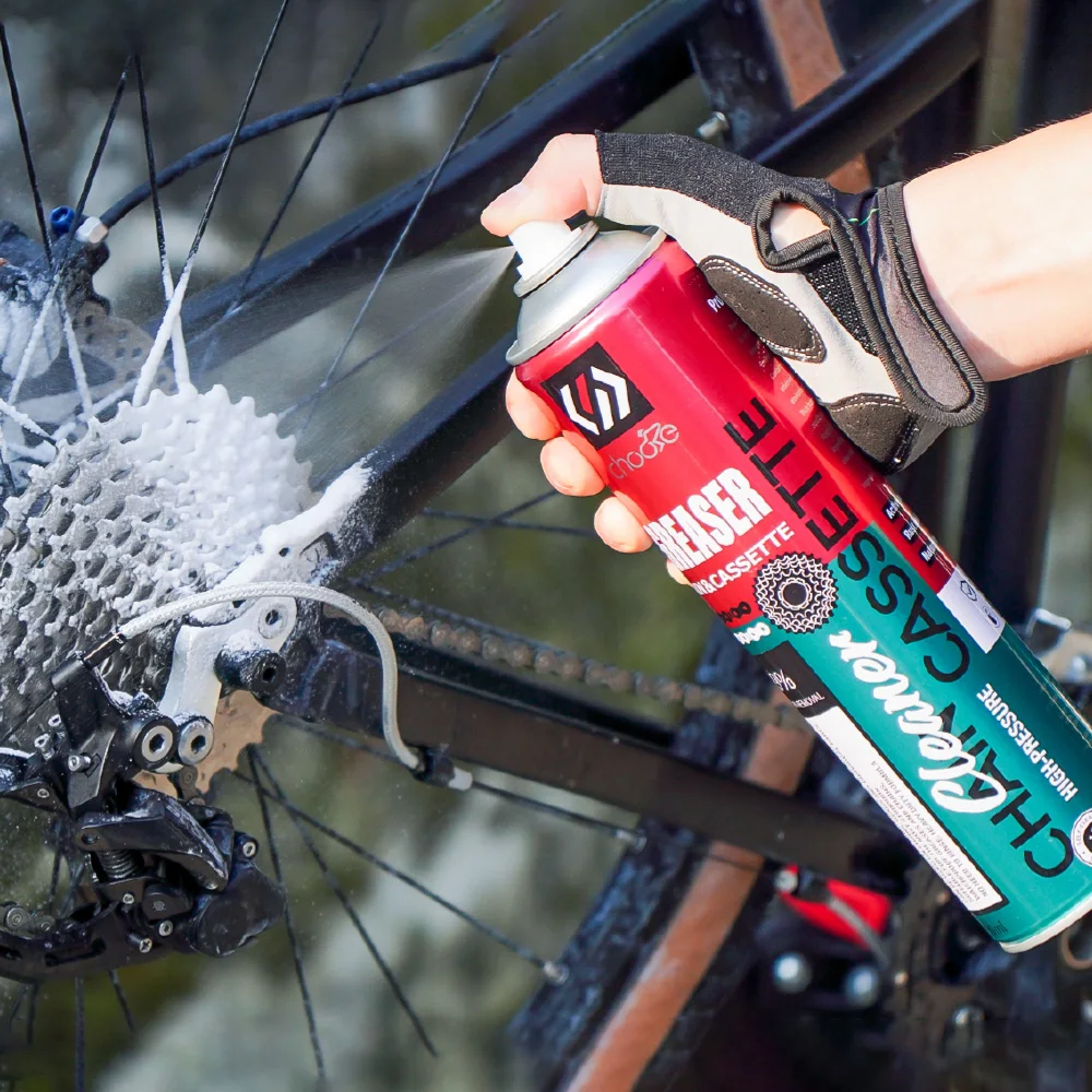 Dégraisseur de transmission pour vélos et motos 750ML | Spray nettoyant moussant pour chaîne pour cassettes, pignons | Retirez la graisse dure