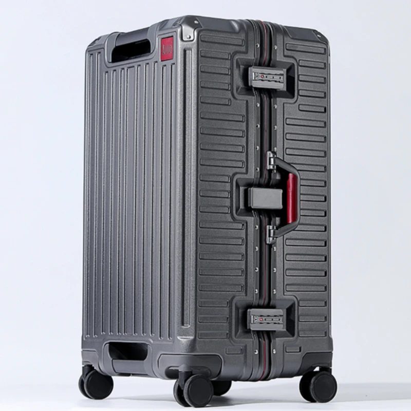 20/24/26/28/30 インチ大容量スーツケースアルミ合金フレームとスピナーホイール付きトラベルトロリーケース TSA ロックローリング荷物