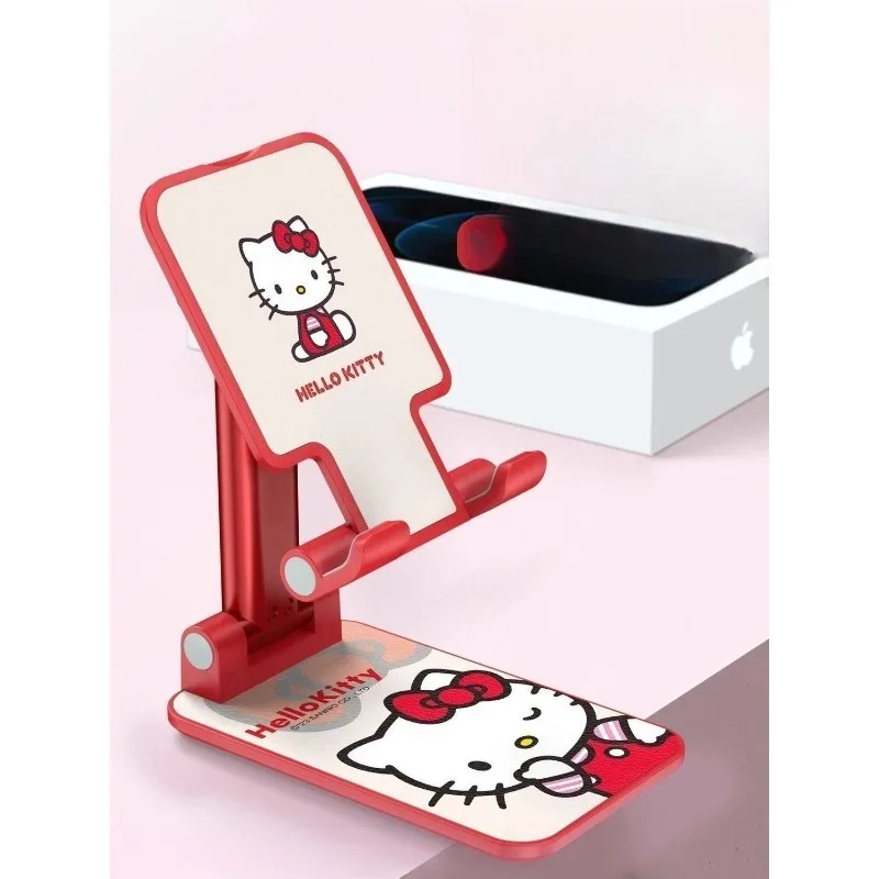 Cute Hello Kitty Cell Phone Desktop Stand for IPad and Tablet Universal Telescopic Adjustable Height Desk Holder Birthday Gift