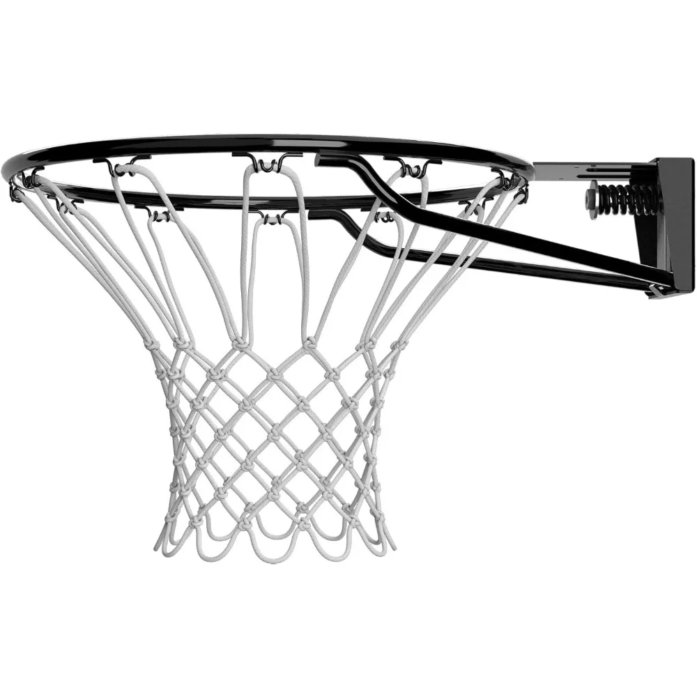 Professional 18" Steel Basketball Rim with Net | Fixed/Breakaway Options | Durable Indoor/Outdoor Hoop Replacement