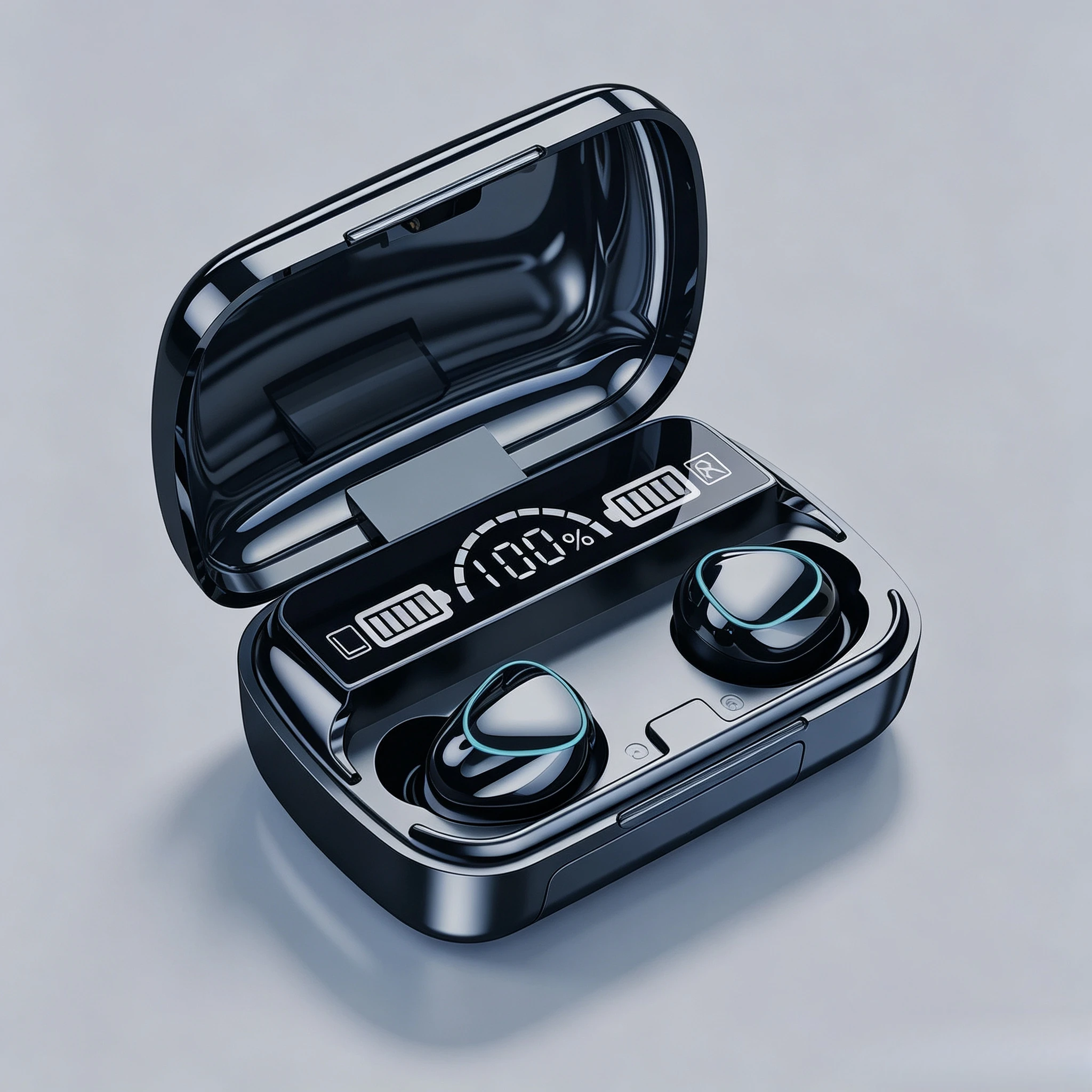 M10 TWS Wireless Bluetooth Sports In-Ear Earphones Immersive 9D Stereo Audio Charging Case Built-In LED Digital Battery Display