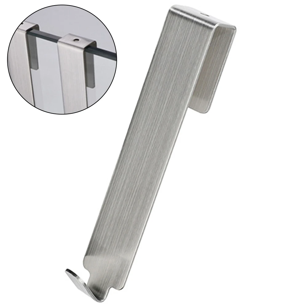 For Glass Door Towel Hooks Stainless Steel Hooks for Bathroom For Glass Wall Easy to Install and Durable (110 130 characters)
