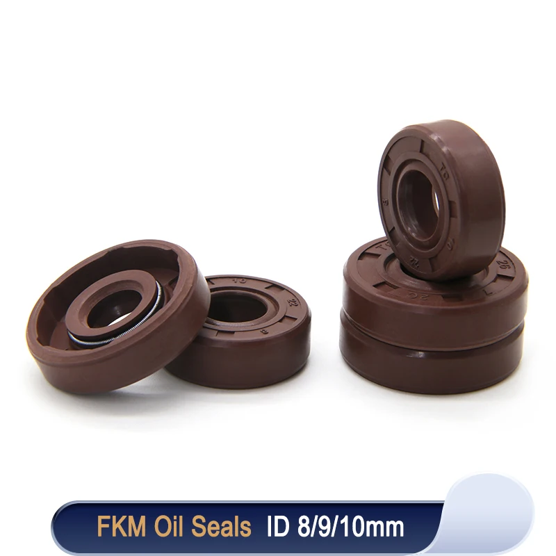 

FKM Oil Seal ID 8/9/10mm TC-8/9/10x14/15/16/17/22/26/28*5/7/8/10mm Fluorine Rubber Cover Double Lip Seals Rings Gasket