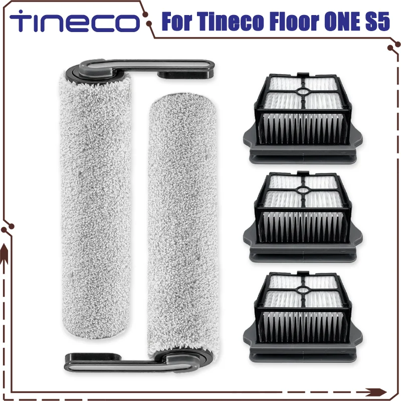 Compatibel voor Tineco Floor ONE S5 / S5 Pro 2/S5 Pro/S5 Blauw Stofzuiger Rolborstel en Filter Nat en Droog Wasonderdelen