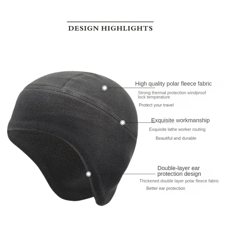 Winter Hat Thermal Running Sports Hats Soft Stretch Fitness Warm Ear Cover Snowboard Hiking Cycling Ski Windproof Cap Men Women