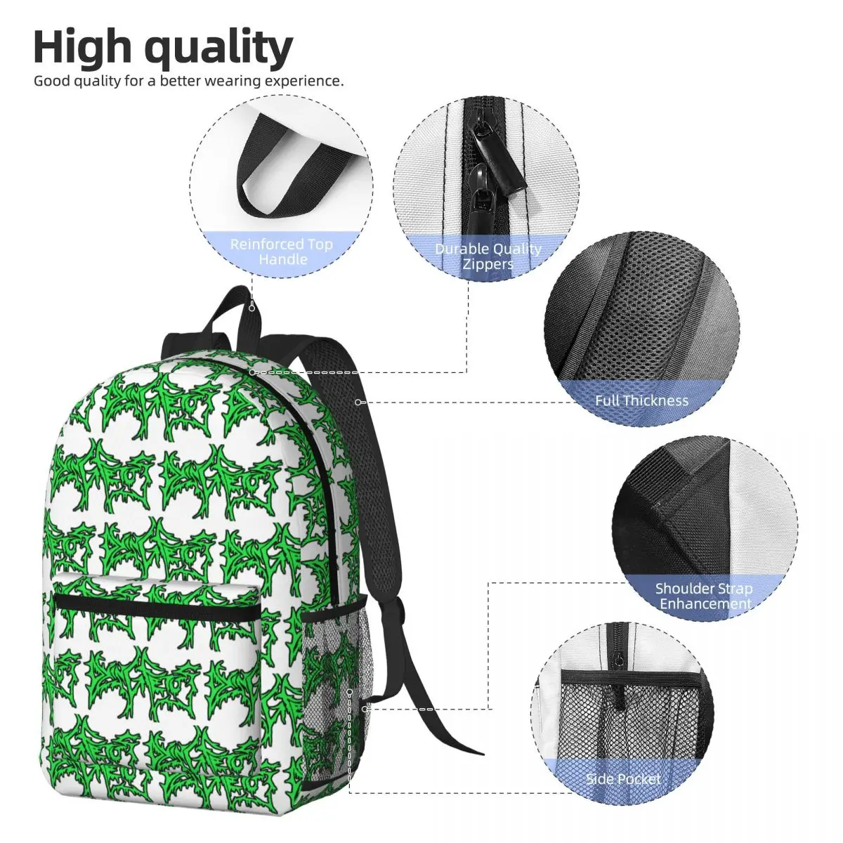 Dying Fetus Backpack Daypack Large Capacity Kids BookBag School Bag Shoulder Bags for Men Women