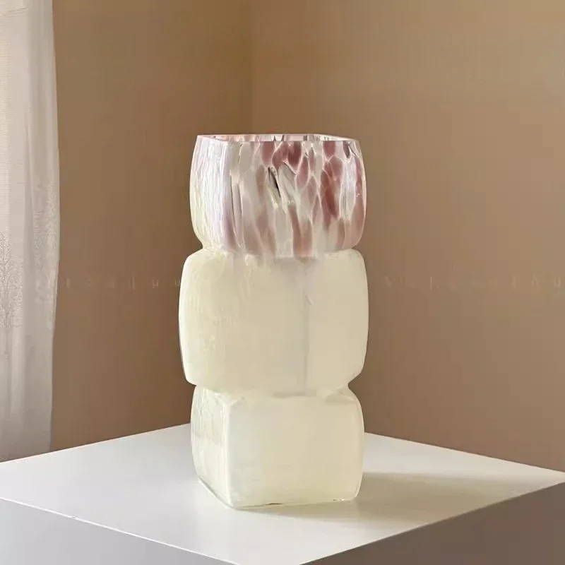 Guigou glazed square mouth dining table, vase emotionally stable design ornament