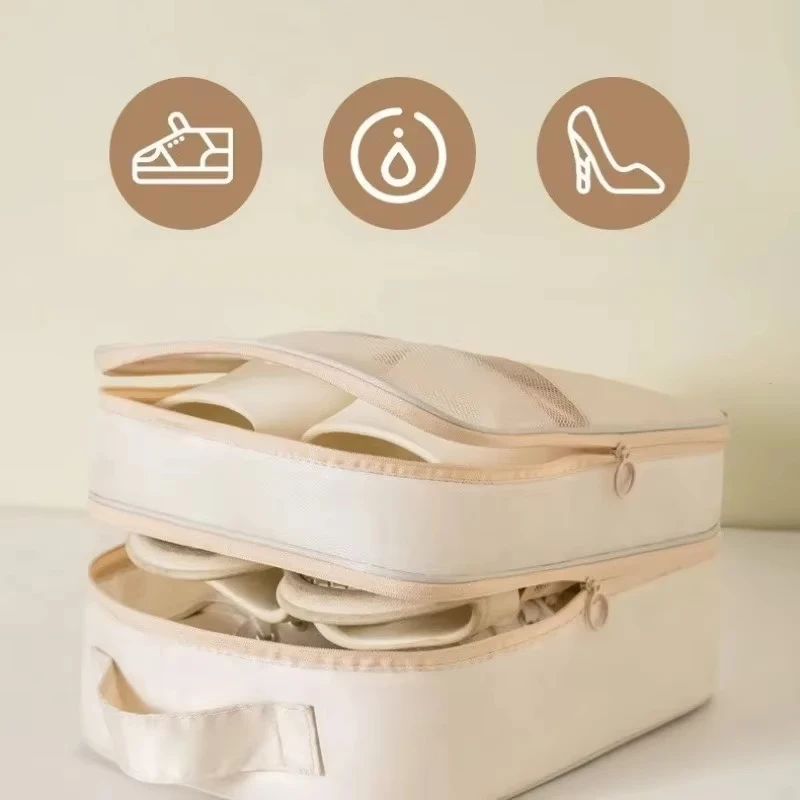 

Travel Shoe Bag Storage Bag Washed Diagonal Breathable Mesh Multiple Pairs Of Shoes Portable Shoe Box For Business Trips